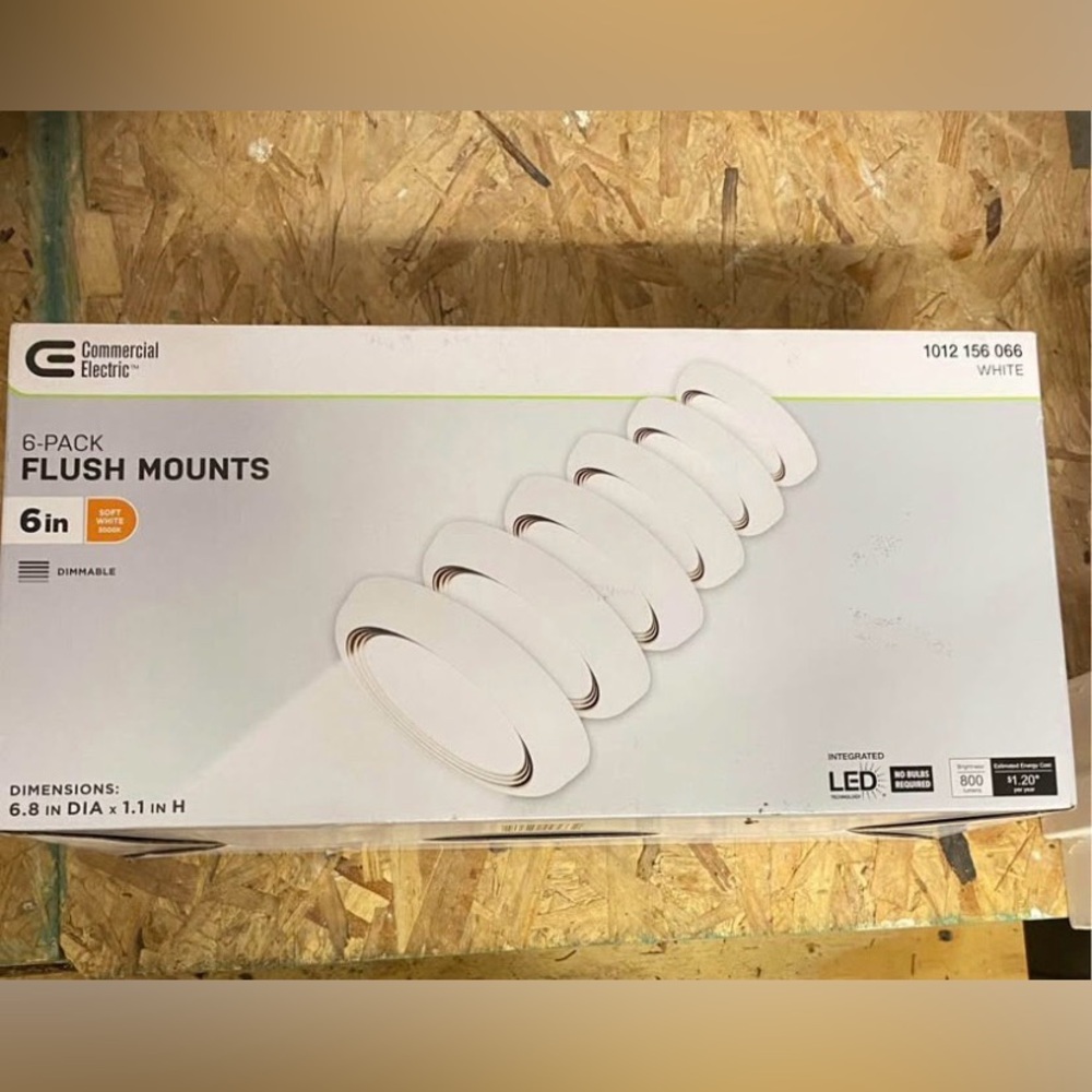 LED Flush Mount Ceiling Light - White (Set)